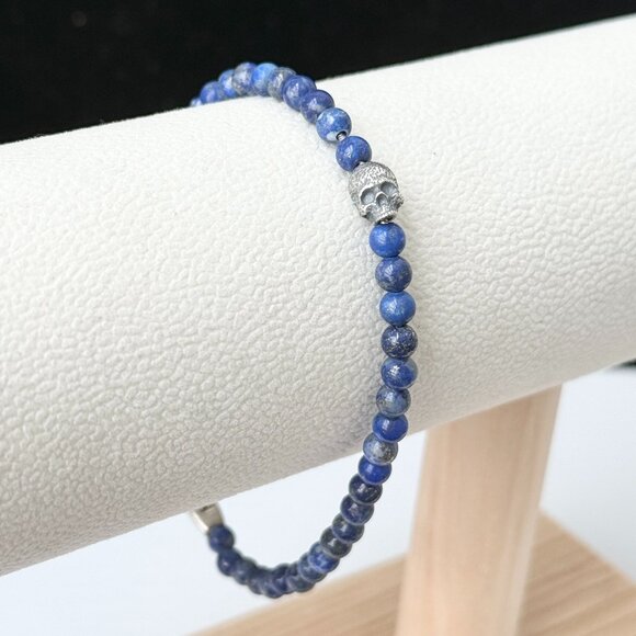 David Yurman Lapis lazuli Spiritual Beads Bracelet 4mm Sterling
